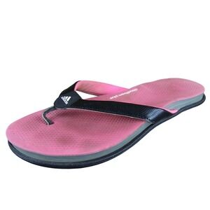 Adidas Cloudfoam Ultra Princess Girls 7 Pink Black Sandals Lightweight Comfort